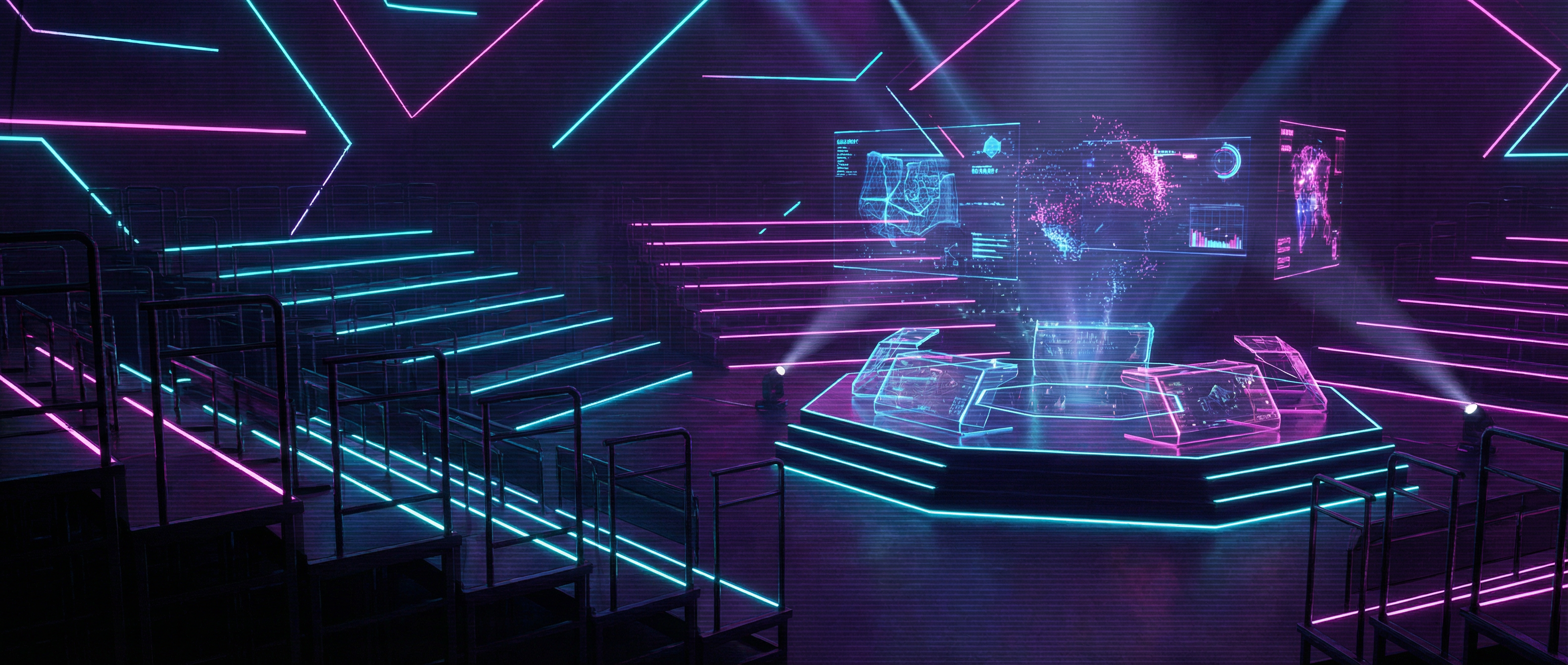 赛博朋克风格的电竞场馆 - 电竞投注竞猜聚合站 - 雷火电竞